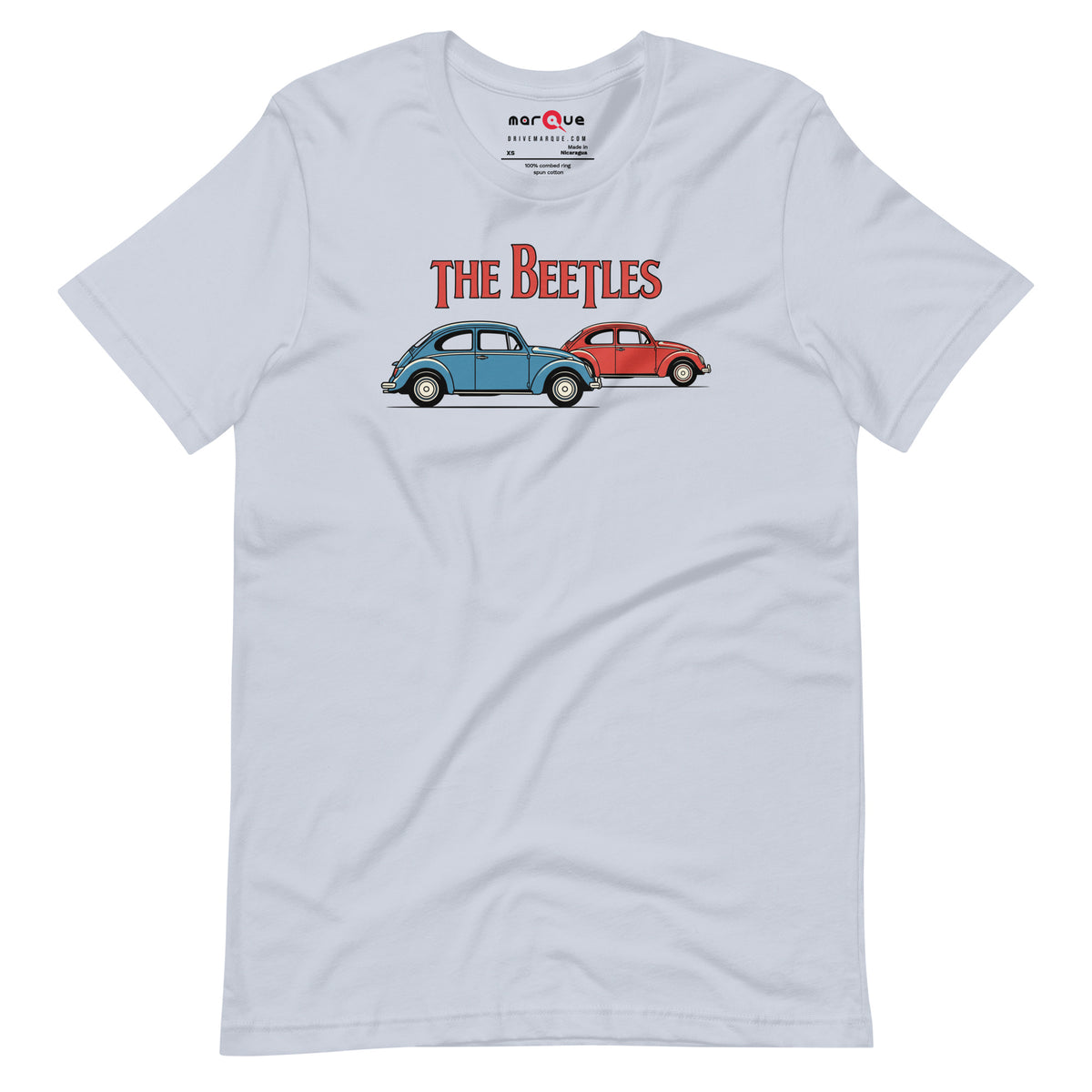 Four of a Kind Tee — Air-Cooled Flat-Four graphic t-shirt, Light Blue front view — Marque automotive apparel