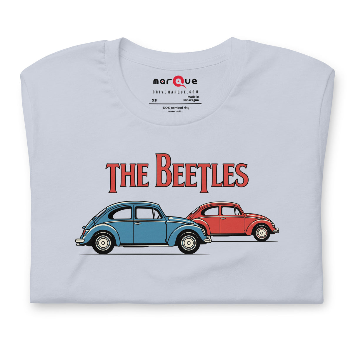 Four of a Kind Tee — Air-Cooled Flat-Four graphic t-shirt, Light Blue front view (2) — Marque automotive apparel