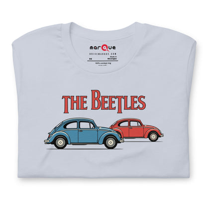 Four of a Kind Tee — Air-Cooled Flat-Four graphic t-shirt, Light Blue front view (2) — Marque automotive apparel