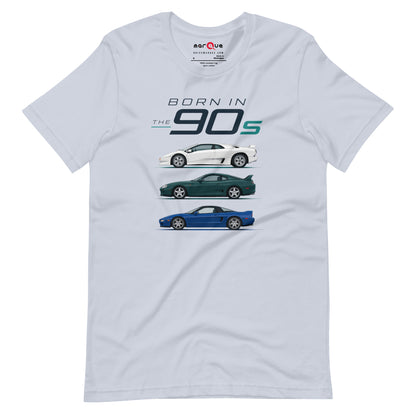 Born in the 90s tee, Light Blue front view — Marque automotive apparel