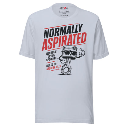 Light Blue normally aspirated t-shirt — because turbos spool up, but so do grocery bills