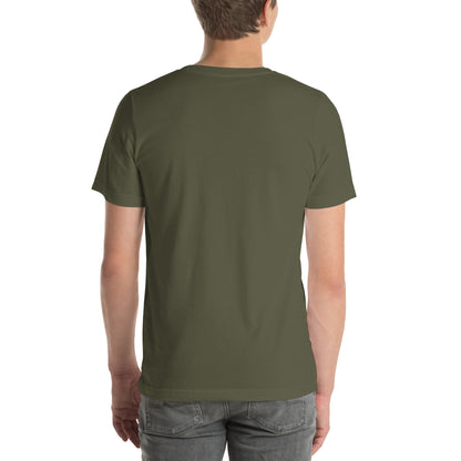 '67 Icon Tee — The Year Everything Changed, Military Green back view — plain back, Marque automotive apparel