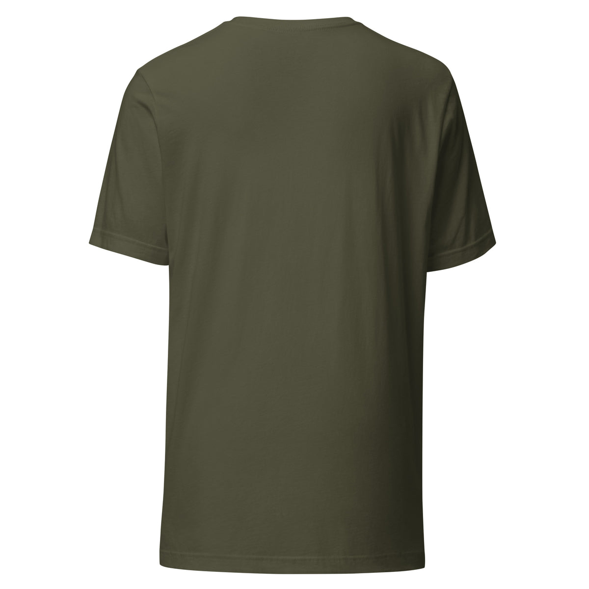 Track Ready Tee — Pre-Grid Checklist graphic t-shirt, Military Green back view — Marque automotive apparel