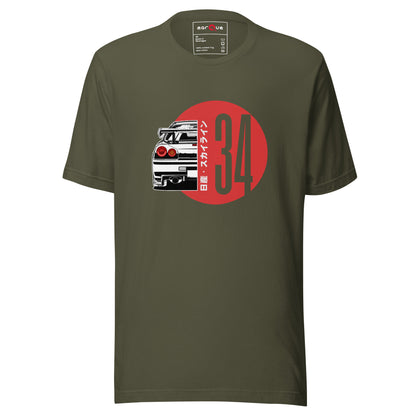 R34 Rising Sun Tee — Marque automotive apparel