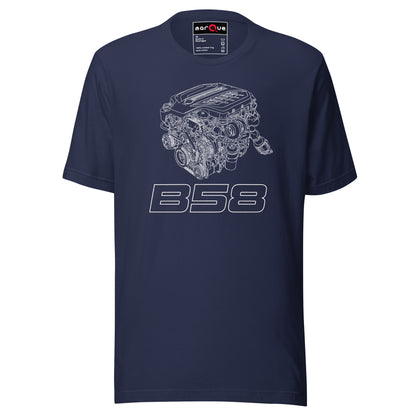 B58 Exploded View Tee — Marque automotive apparel