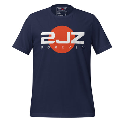 2JZ Forever Tee — Rising Sun graphic t-shirt, Navy front view (2) — Marque automotive apparel