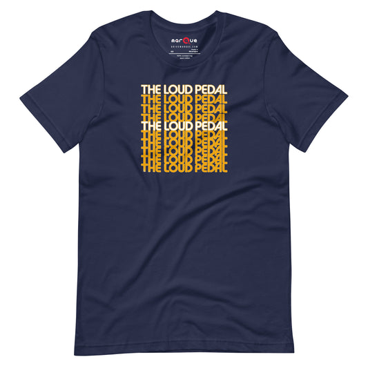 Loud Pedal Tee — Right Foot Down graphic t-shirt, Navy front view — Marque automotive apparel