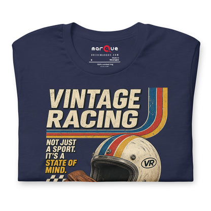 Vintage Racing Tee, Navy front view (2) — Marque automotive apparel