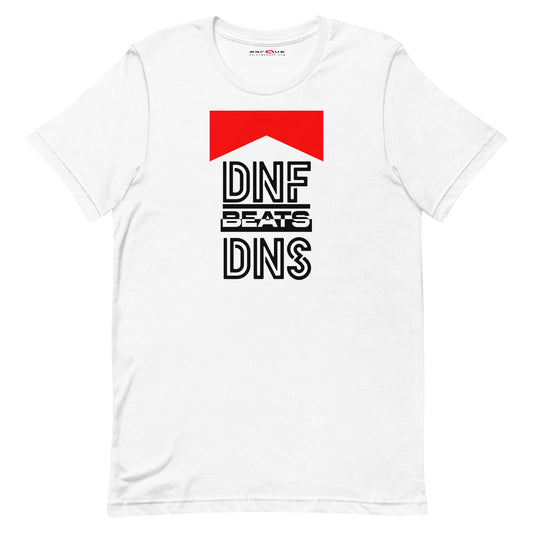 DNF Beats DNS racing graphic t-shirt — Marque