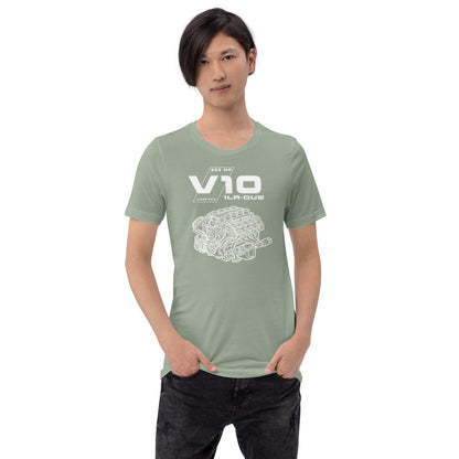 Engine Icons V10 blueprint graphic t-shirt — Marque