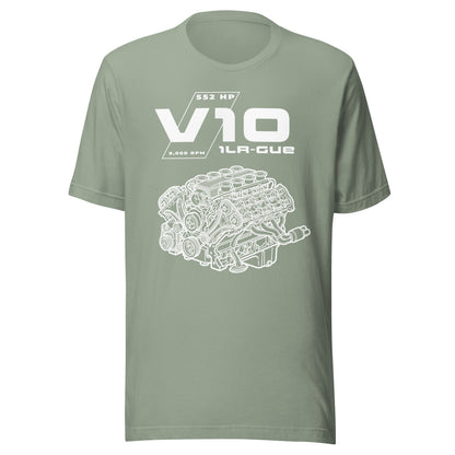 Engine Icons V10 blueprint graphic t-shirt — Marque