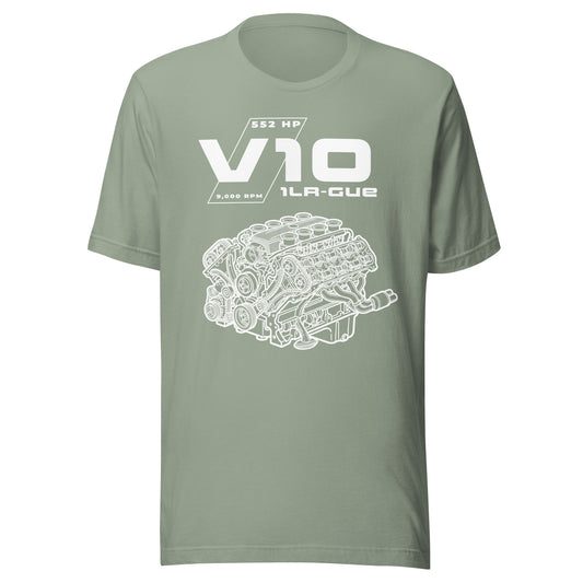 Engine Icons V10 blueprint graphic t-shirt — Marque