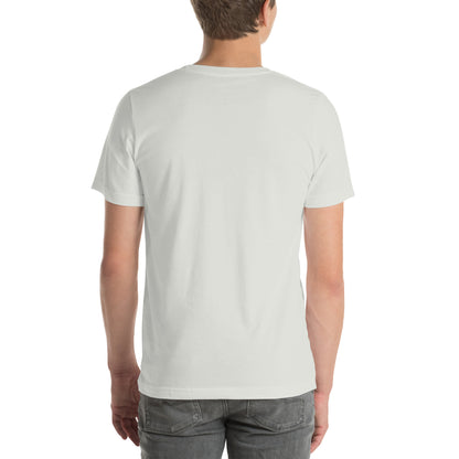 Manual Blueprint Tee, Silver back view — plain back, Marque automotive apparel