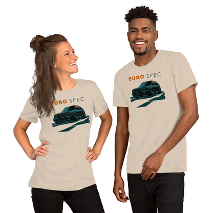 Euro Spec Tee — Mk2 Hot Hatch graphic t-shirt, Soft Cream front view (2) — Marque automotive apparel