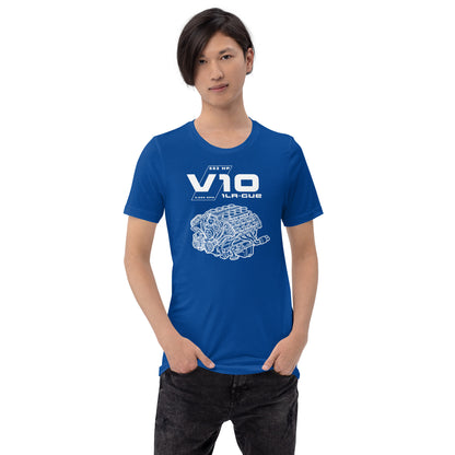 Engine Icons V10 blueprint graphic t-shirt — Marque