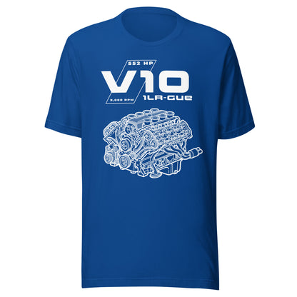 Engine Icons V10 blueprint graphic t-shirt — Marque