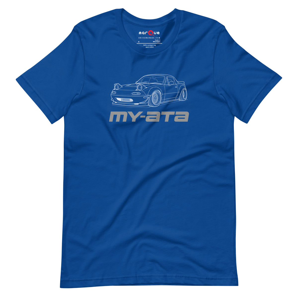 My-ATA Tee — It's Not Yours graphic t-shirt, True Royal front view — Marque automotive apparel