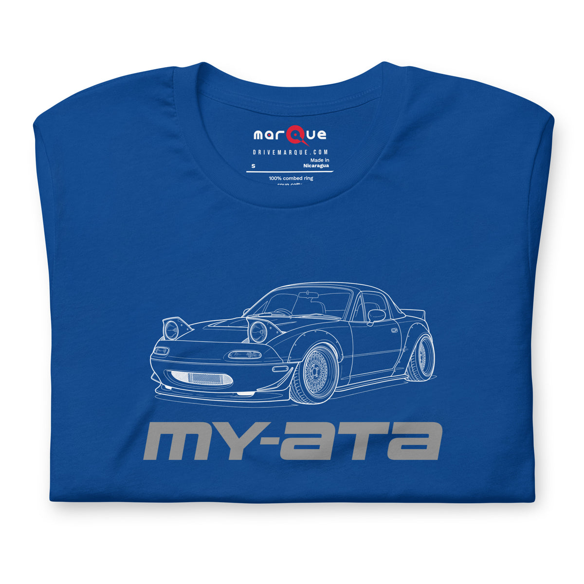 My-ATA Tee — It's Not Yours graphic t-shirt, True Royal front view (2) — Marque automotive apparel