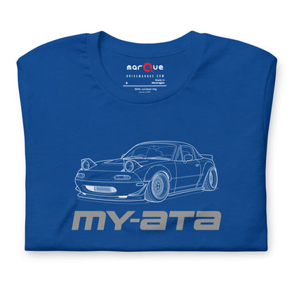 My-ATA Tee — It's Not Yours graphic t-shirt, True Royal front view (2) — Marque automotive apparel