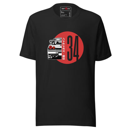 R34 Rising Sun Tee — Marque automotive apparel