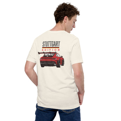 Stuttgart Edition Tee — German Precision graphic t-shirt, Vintage White back view (2) — Marque automotive apparel