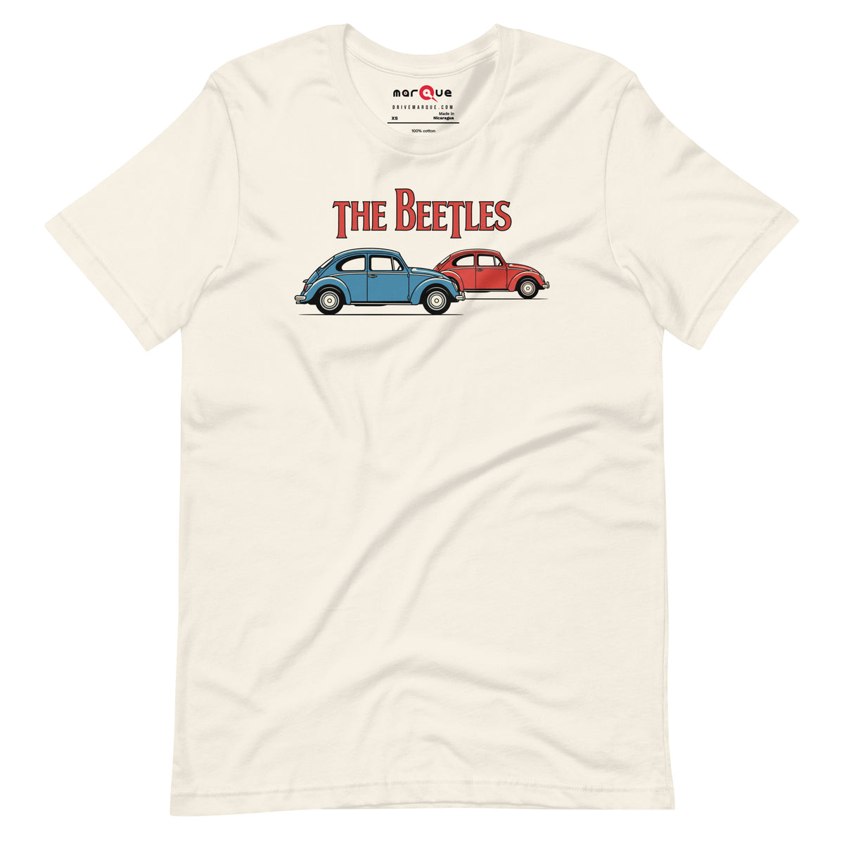 Four of a Kind Tee — Air-Cooled Flat-Four graphic t-shirt, Vintage White front view — Marque automotive apparel