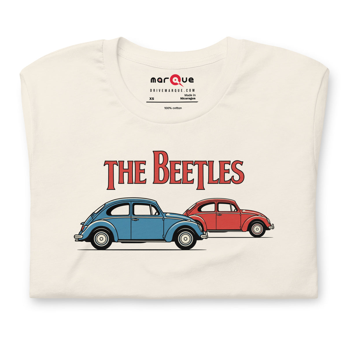 Four of a Kind Tee — Air-Cooled Flat-Four graphic t-shirt, Vintage White front view (2) — Marque automotive apparel