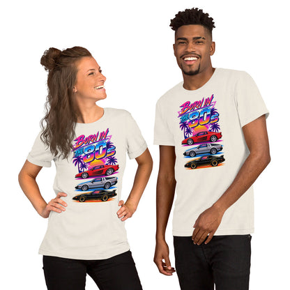 Born in the 80s tee, Vintage White front view — Marque automotive apparel (2)
