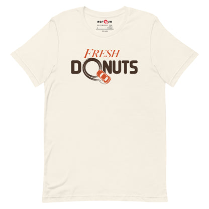 Fresh Donuts t-shirt, Vintage White front view — Marque automotive apparel
