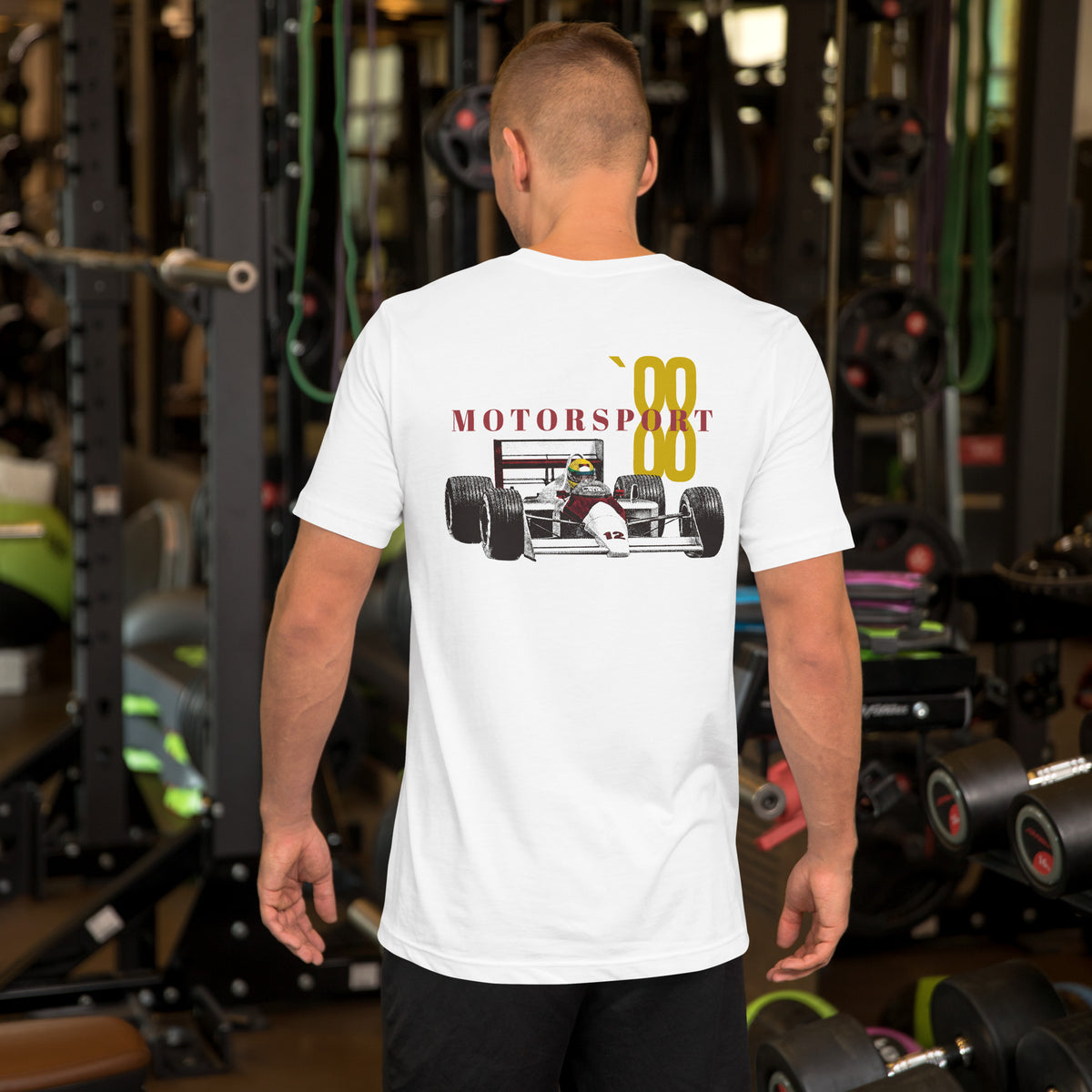 1988 Motorsport Tee — Turbo Era Finale graphic t-shirt, White back view (2) — Marque automotive apparel