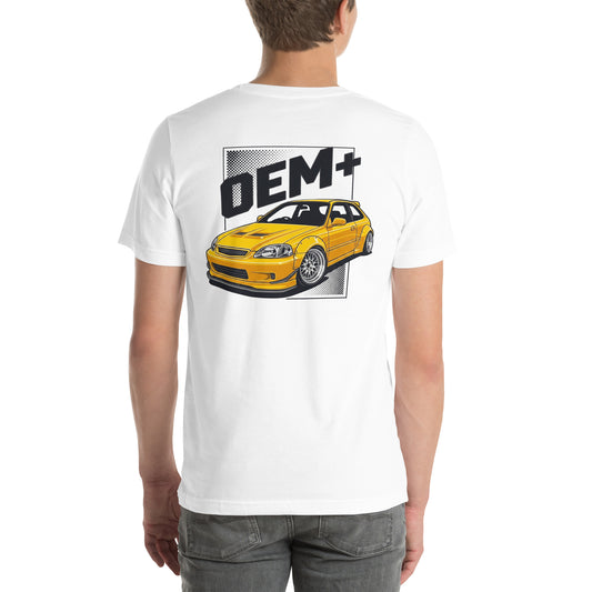 OEM+ tee, White back view — Marque automotive apparel