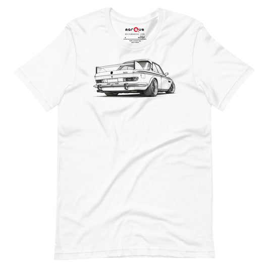 Design Icon Tee, White front view — Marque automotive apparel