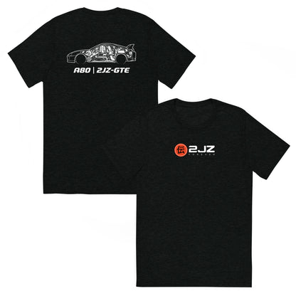 A80 Supra 2JZ-GTE graphic t-shirt — Marque